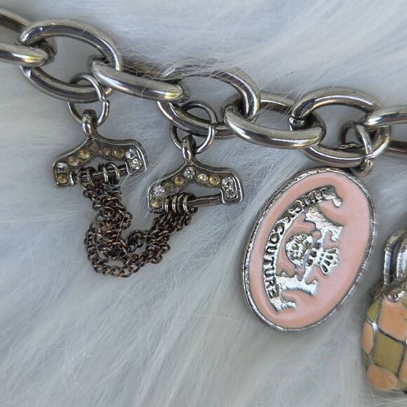 Juicy Couture Y2K Silvertone Vintage Charm Bracelet - Picture 5 of 8